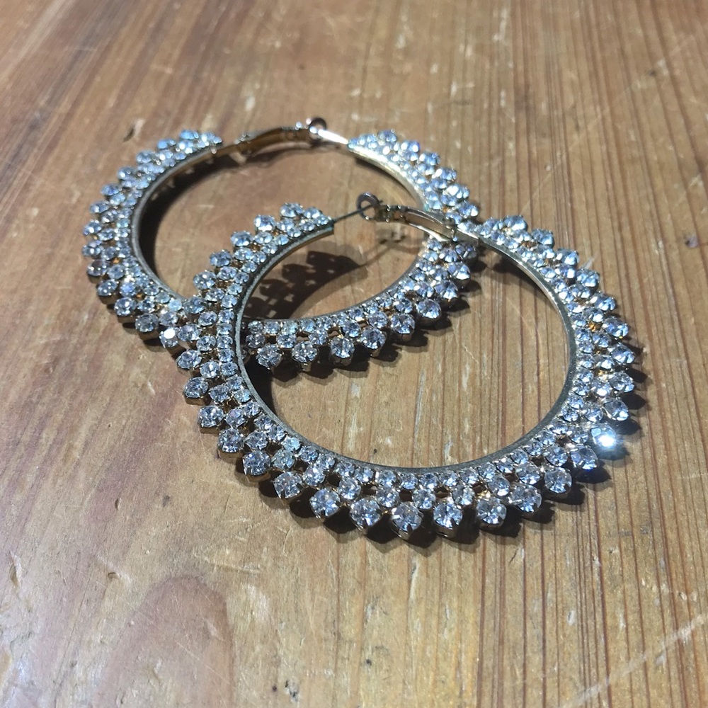 Gold & Bling✨ Large Hoop Earrings